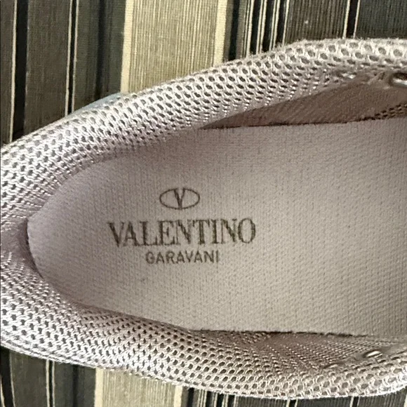 VALENTINO GARAVANI ROCKRUNNER LEATHER CAMO SNEAKERS/PINK & ROSE GOLD Size 37.5 - Picture 4 of 10